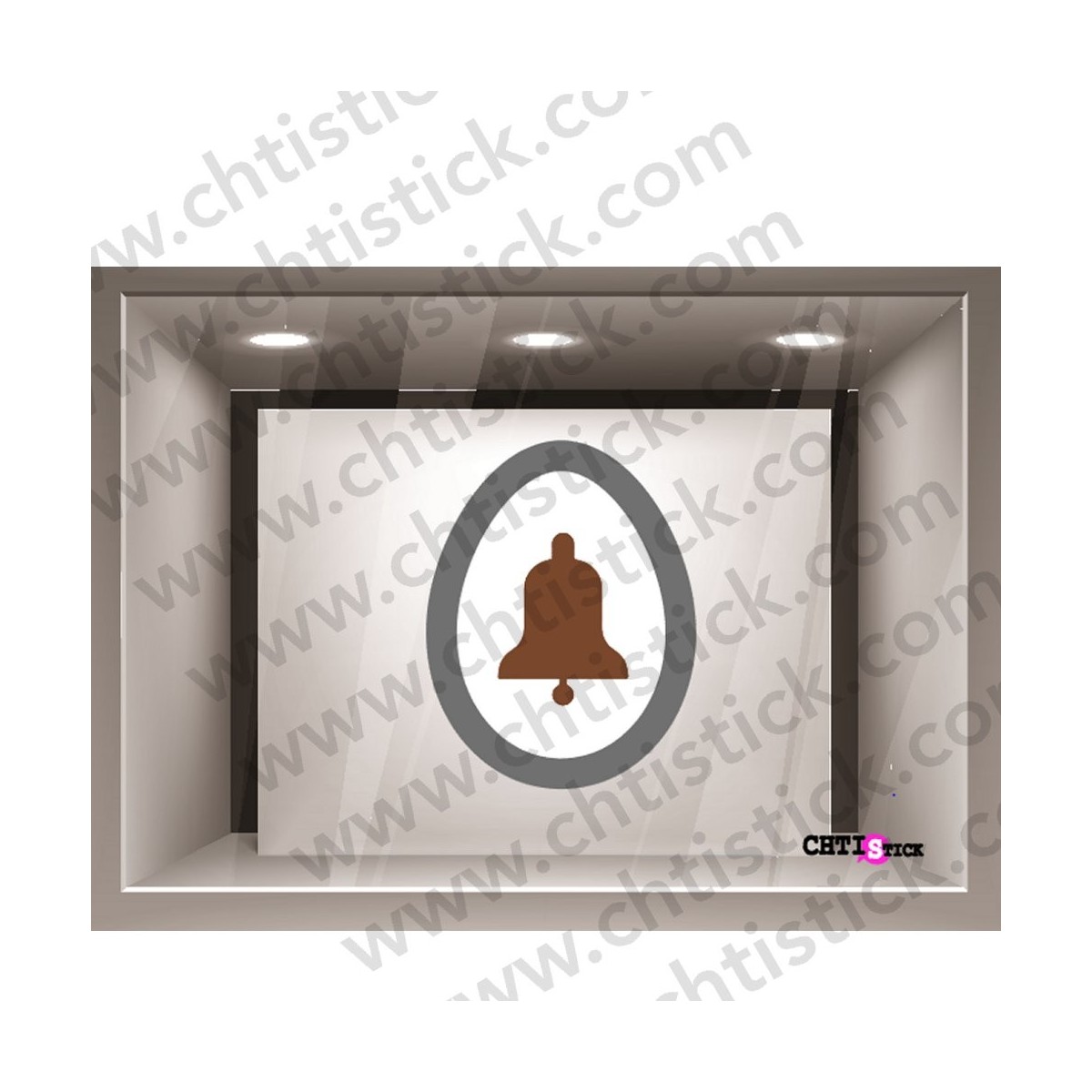 chtistick STICKER PAQUES ELECTROSTATIQUE OEUF G