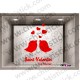 STICKER VITRINE SAINT VALENTIN OISEAUX