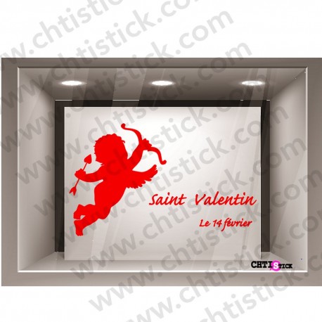 STICKER VITRINE SAINT VALENTIN ANGE