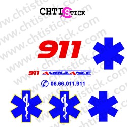 MARQUAGE AMBULANCE CLIENT 911