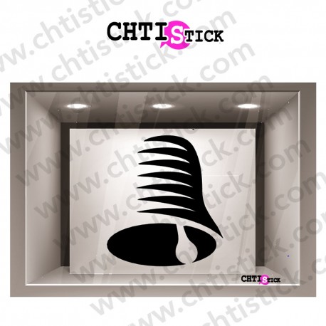 STICKER VITRINE PÂQUES CLOCHE