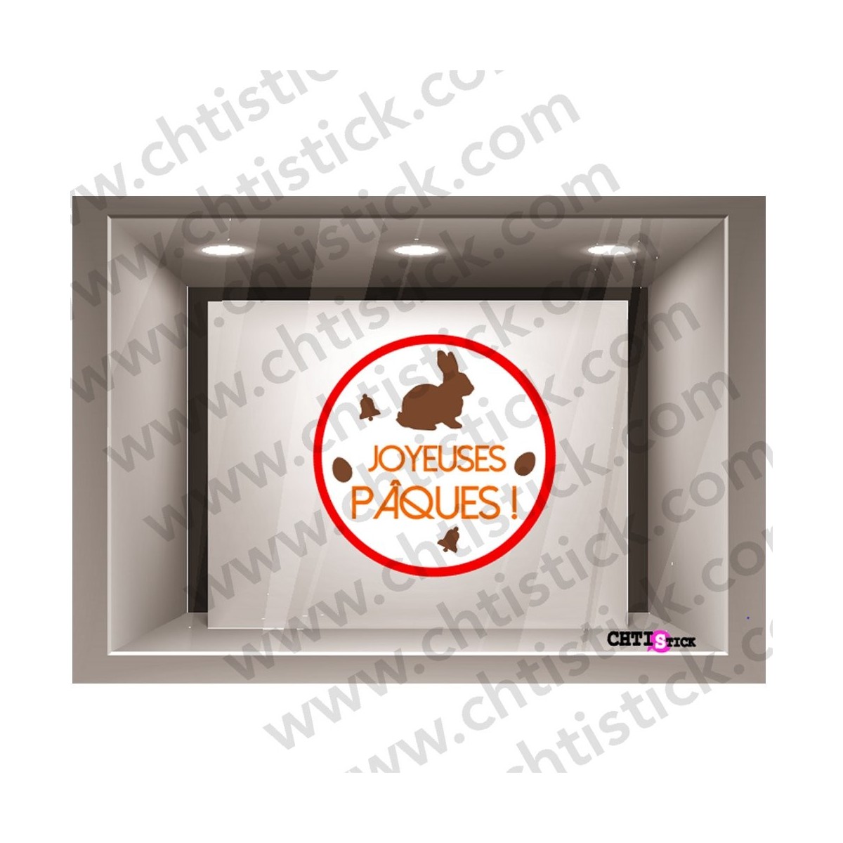 chtistick STICKER PAQUES ELECTROSTATIQUE R