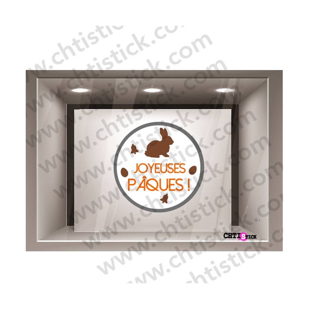 STICKER PAQUES ELECTROSTATIQUE M