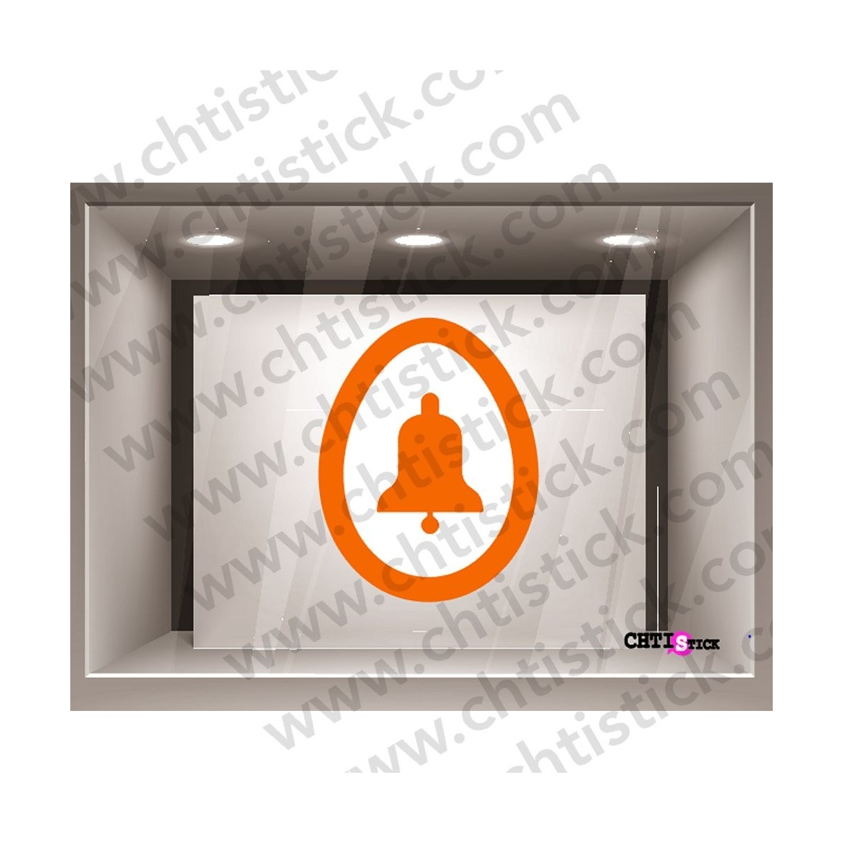 chtistick STICKER PAQUES ELECTROSTATIQUE OEUF C O