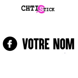chtistick AUTOCOLLANT FACEBOOK PERSO HORI2