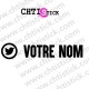 chtistick AUTOCOLLANT TWITTER PERSO HORIZ