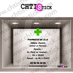 STICKERS HORAIRES PHARMACIE ENSEIGNE2