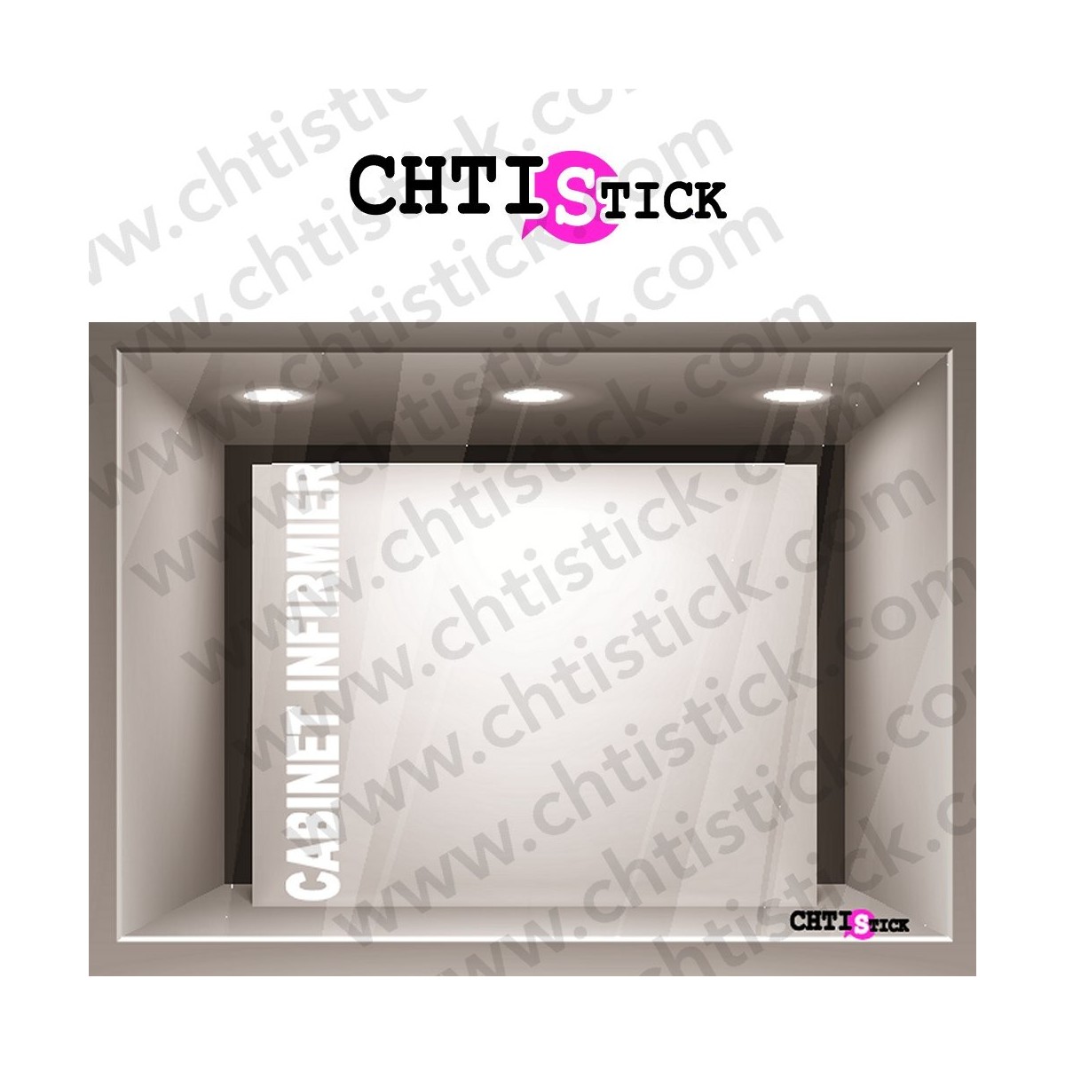 STICKER TEXTE VERTICAL INFIRMIER