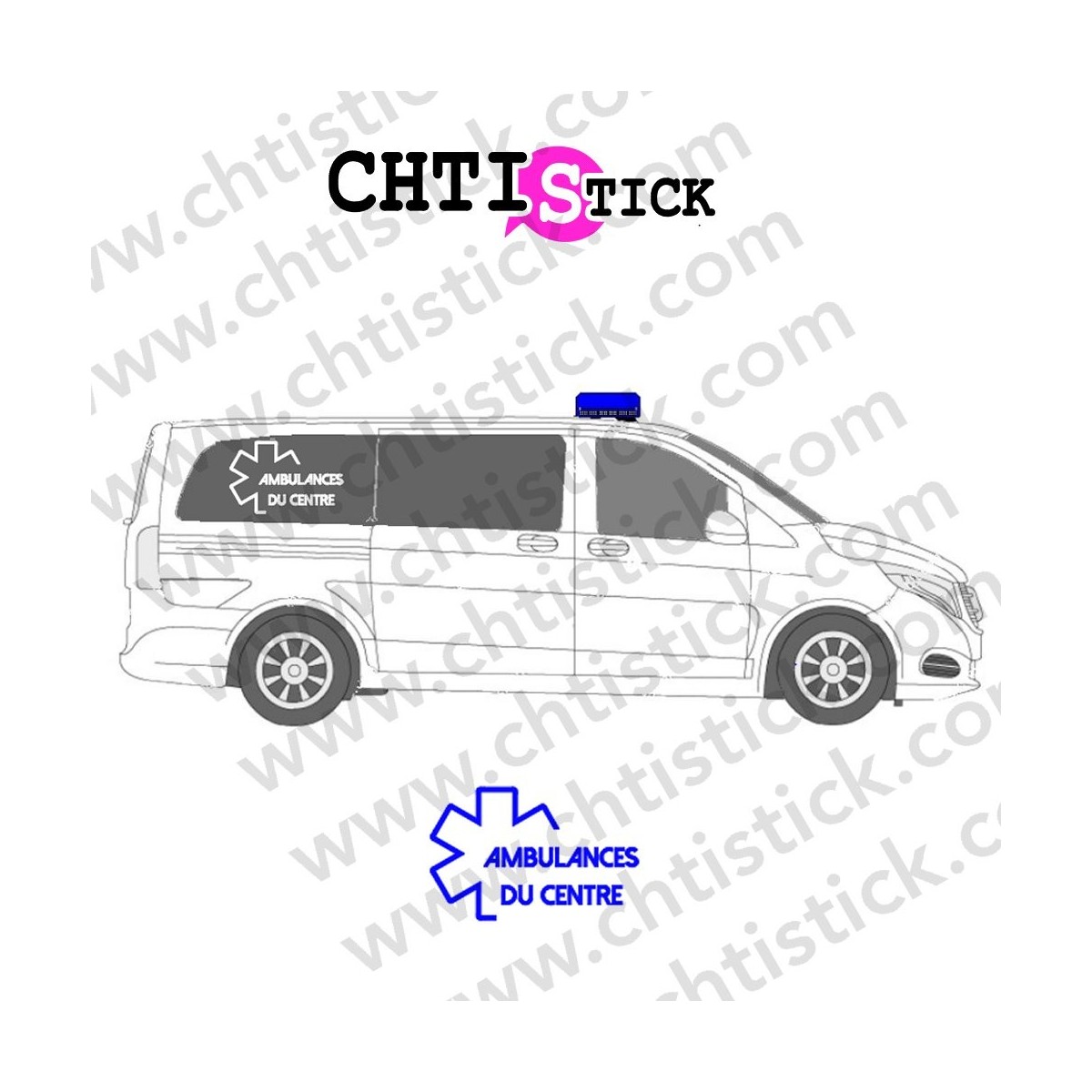 chtistick MARQUAGE VITRE CROIX AMBULANCE