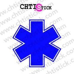 Autocollant croix de vie pour ambulances