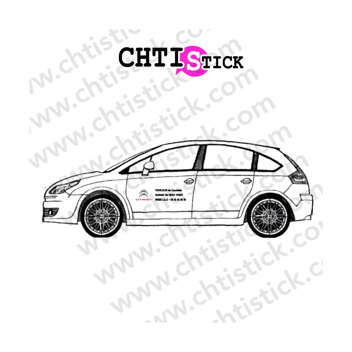 chtistick MARQUAGE VÉHICULE COURTOISIE CITROËN