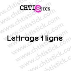 STICKER TEXTE DROIT 1L