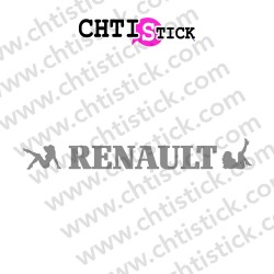 AUTOCOLLANT TRACTEUR RENAULT PIN UP