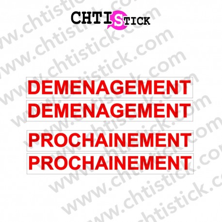 AUTOCOLLANT DEMENAGEMENT PROCHAINEMENT