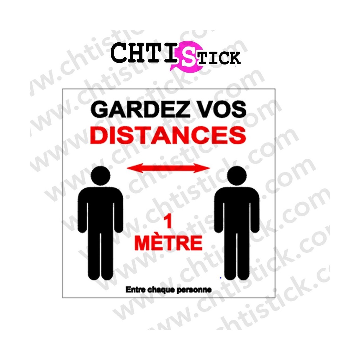 AUTOCOLLANT DISTANCE SECURITE 1M