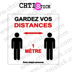 AUTOCOLLANT DISTANCE SECURITE 1M