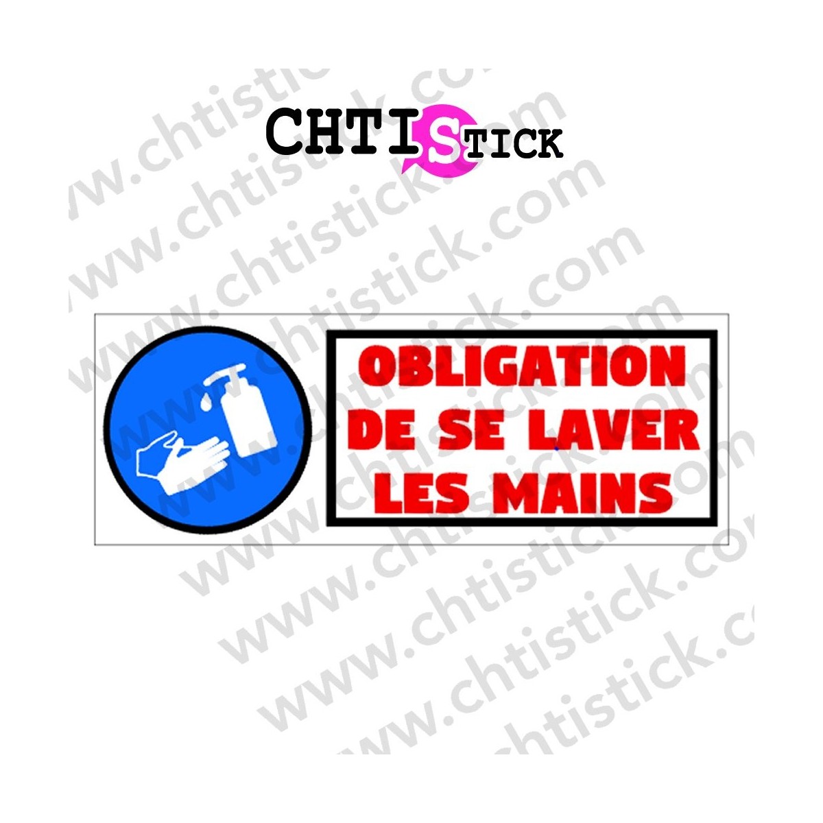 AUTOCOLLANT OBLIGATION LAVER MAINS GR