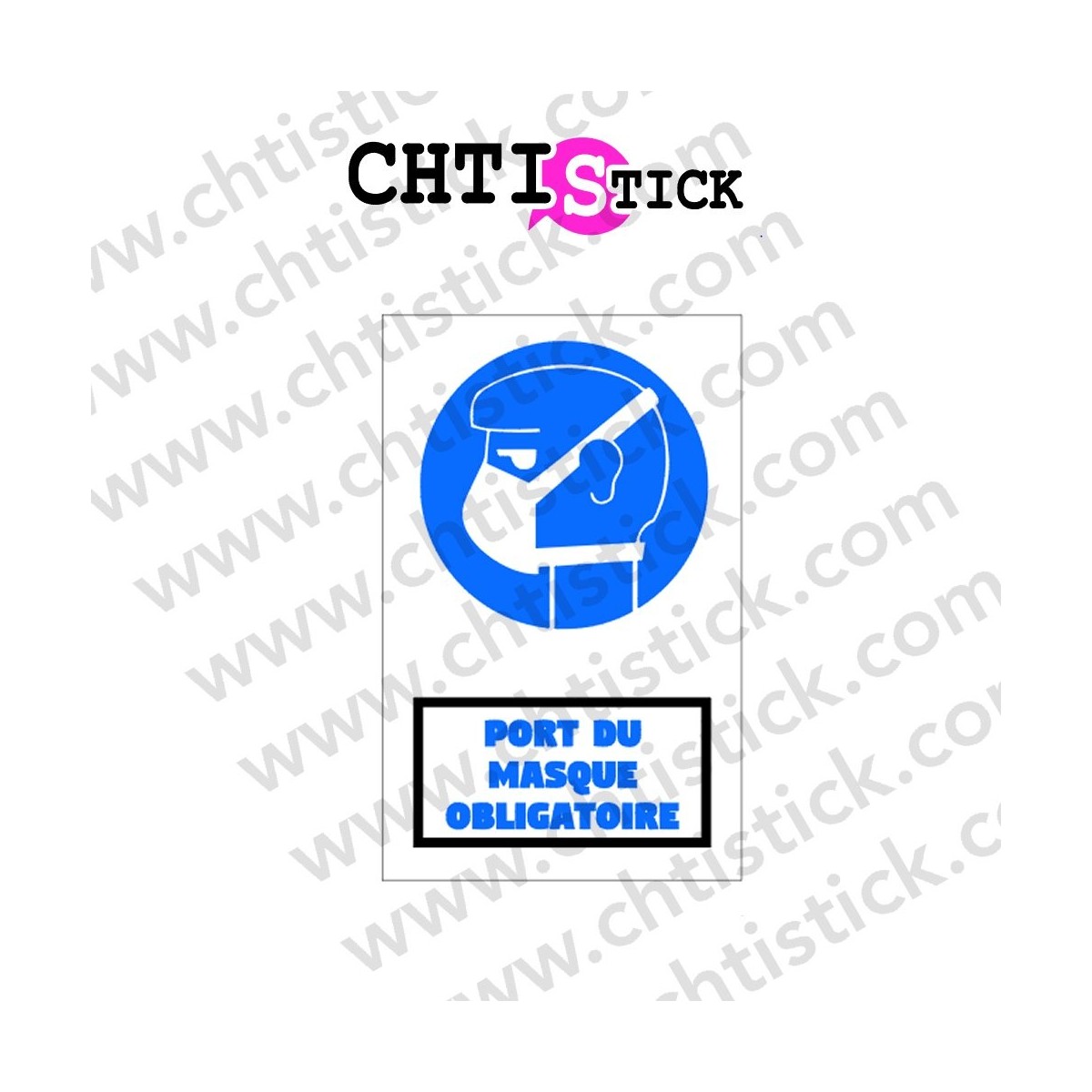 AUTOCOLLANT MASQUE OBLIGATOIRE