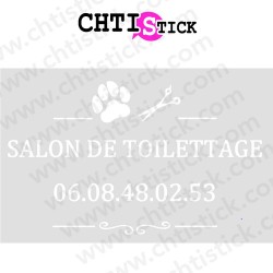 AUTOCOLLANT VITRINE TOILETTAGE TX 05