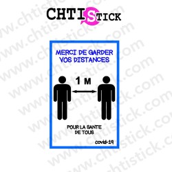 AUTOCOLLANT GARDEZ VOS DISTANCES 3