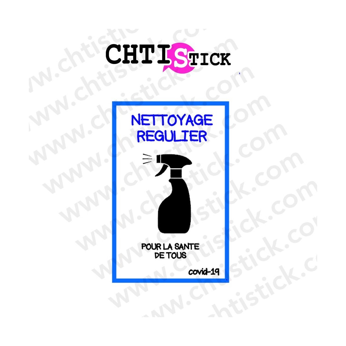 AUTOCOLLANT NETTOYAGE COVID