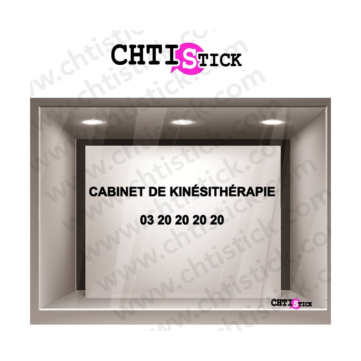 LETTRAGE VITRINE KINÉSITHÉRAPIE 2