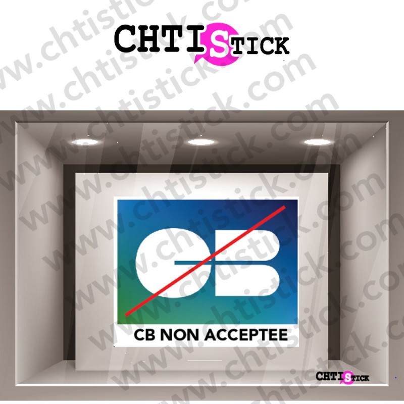 Autocollant cb - Sticker Carte Bancaire Acceptée