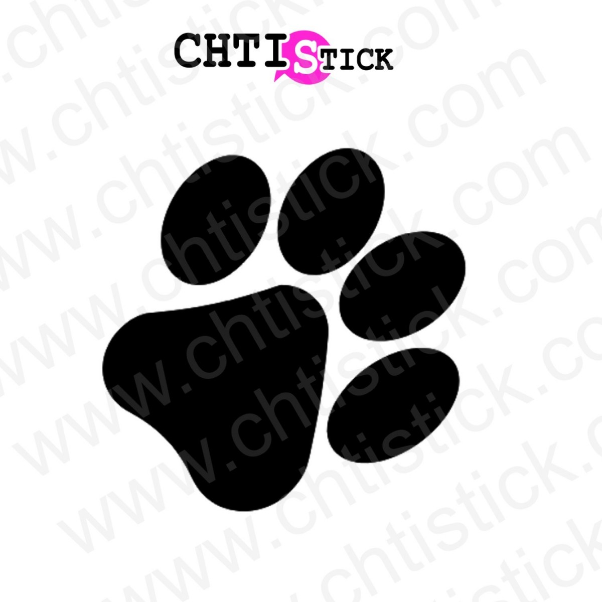 chtistick STICKER PATTE CHIEN à L'unité