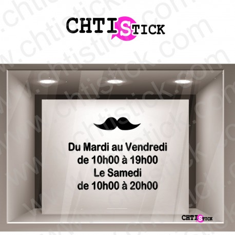 STICKER HORAIRES BARBIER