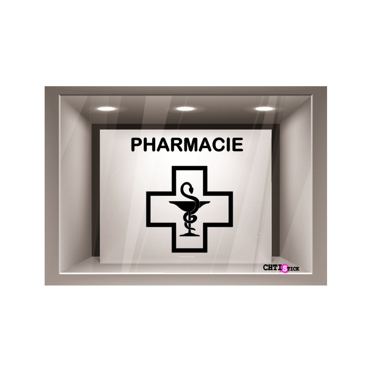 STICKERS CADUCÉE PHARMACIE CROIX