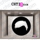 chtistick Sticker vitrine coiffeur homme
