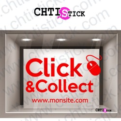 AUTOCOLLANT CLICK & COLLECT SS FOND