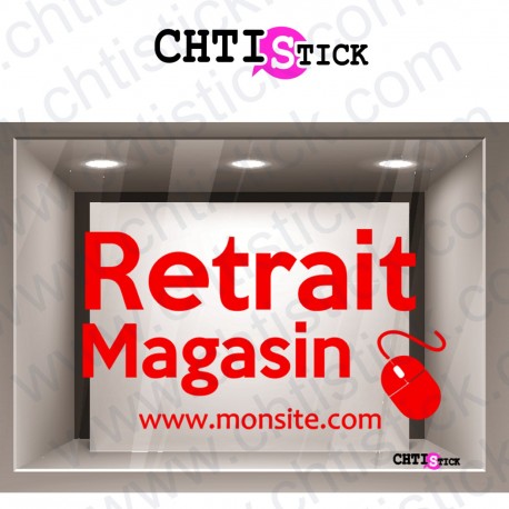 AUTOCOLLANT RETRAIT MAGASIN SS FOND