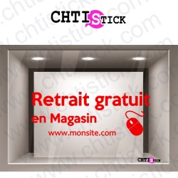 AUTOCOLLANT RETRAIT MAGASIN 2SS FOND