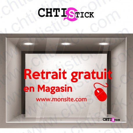 AUTOCOLLANT RETRAIT MAGASIN 2SS FOND