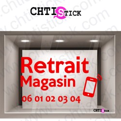 AUTOCOLLANT RETRAIT MAGASIN TEL