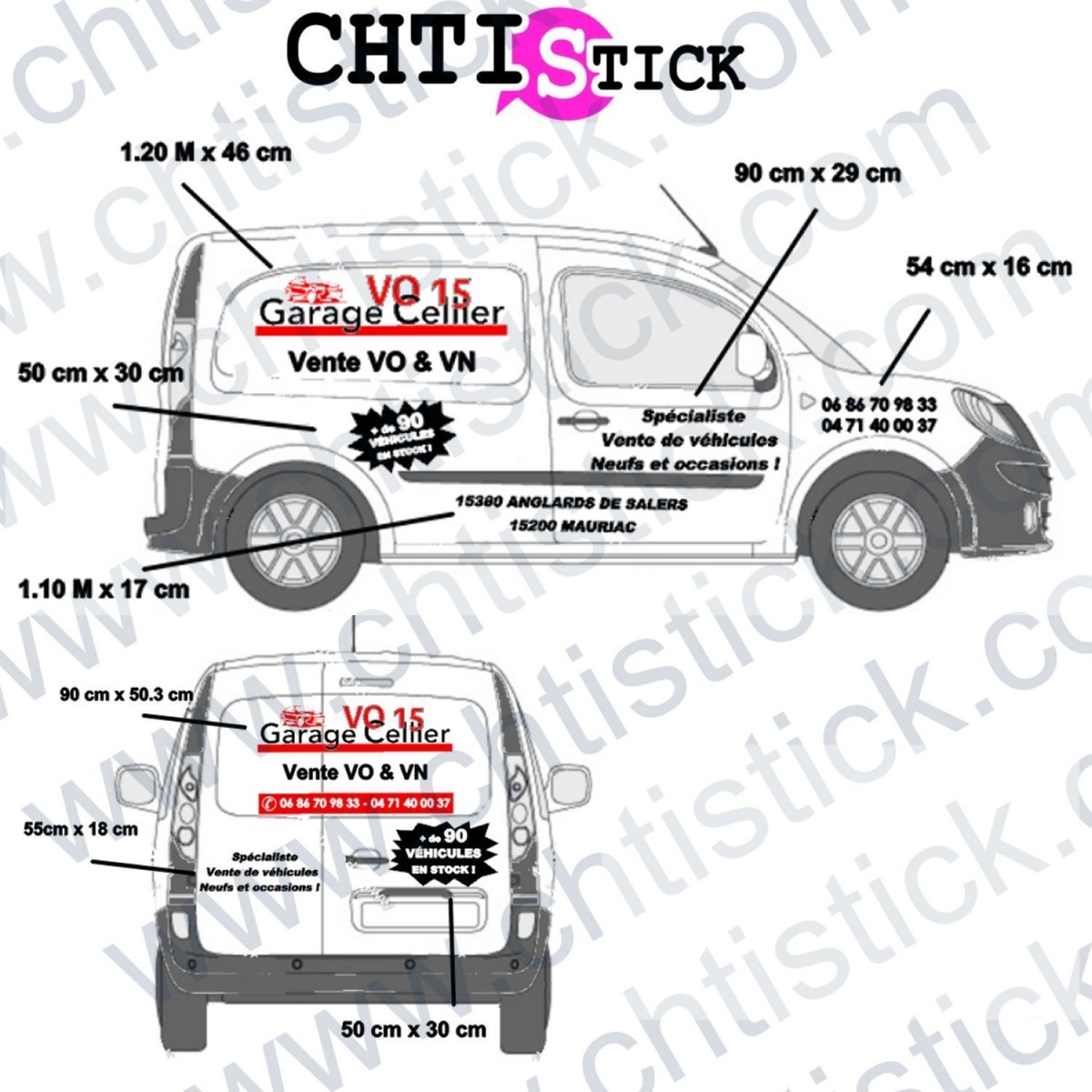 AUTOCOLLANT PUBLICITAIRE VOITURE