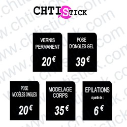 LOT DE 5 AUTOCOLLANTS IMPRESSION MAT