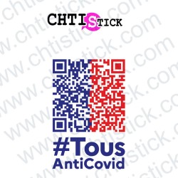 AUTOCOLLANT TOUS ANTI COVID GENCOD