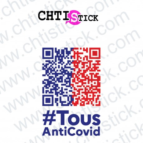 AUTOCOLLANT TOUS ANTI COVID GENCOD