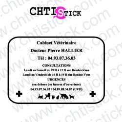 chtistick STICKERS ENSEIGNE HORAIRES PERSO