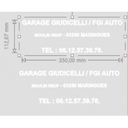 2 autocollants sans fond 35 cm CLIENT