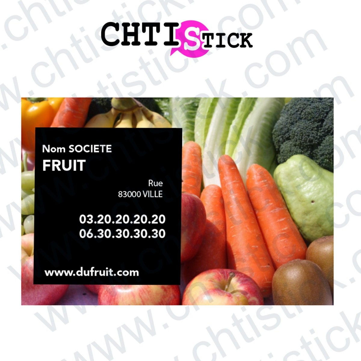 chtistick AUTOCOLLANT FRUITS et LEGUMES