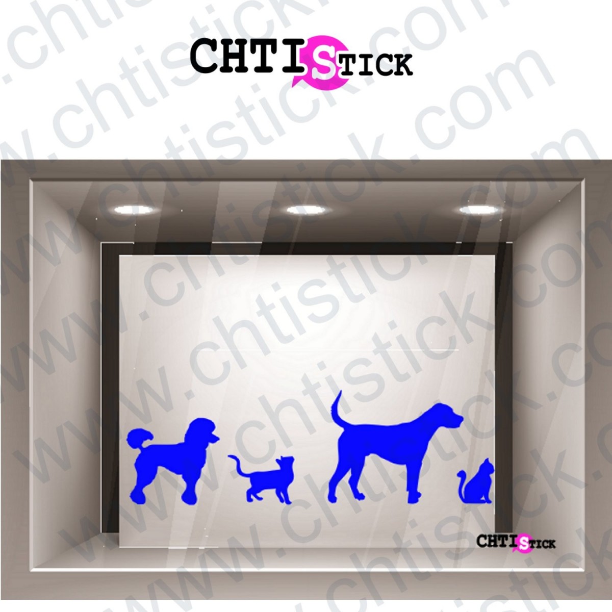 AUTOCOLLANT VETERINAIRE CHIENT CHAT