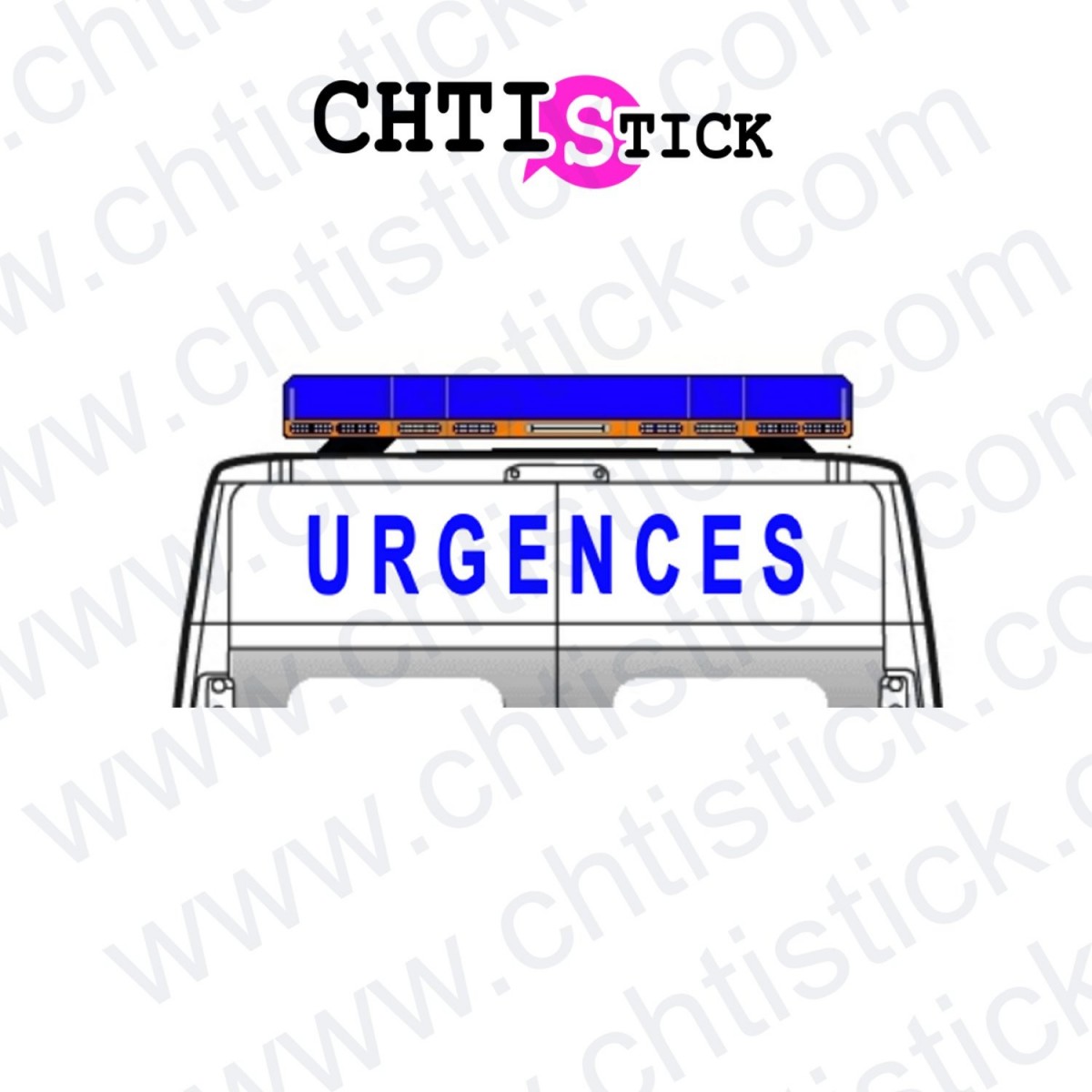 chtistick LETTRAGE ADHESSIF URGENCES AMBULANCE XL