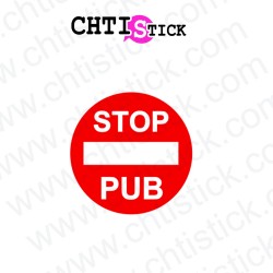 AUTOCOLLANT STOP PUB ROUGE2