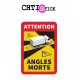 AUTOCOLLANT ANGLES MORTS CAMION