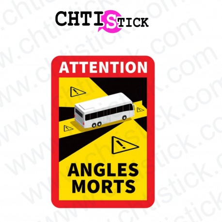 AUTOCOLLANT ANGLES MORTS BUS