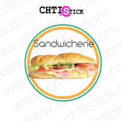 AUTOCOLLANT VITRINE SANDWICH