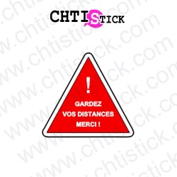 STICKERS GARDEZ VOS DISTANCES TR